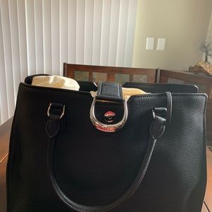 Ralph Lauren NEW black leather large purse
